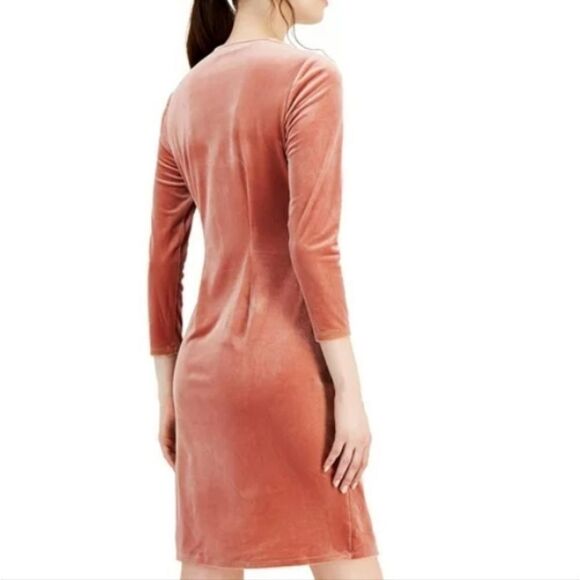 BRAND NEW ANNE KLEIN WOMEN'S VELVET SHORT LONG SLEEVE SHEATH DRESS - Picture 14 of 14